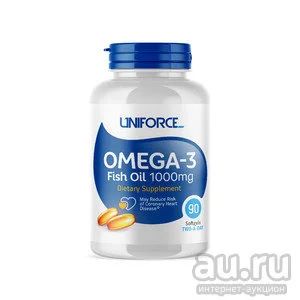 Лот: 13653779. Фото: 1. Omega-3 Fish Oil 1000 mg от Uniforce... Спортивное питание, витамины