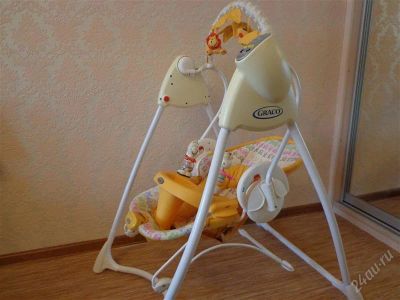 Лот: 2848758. Фото: 1. Электрокачели Graco Swing'n'bounce... Ходунки, прыгунки, качели