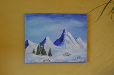 Лот: 13117586. Фото: 1. Каптина маслом "Горы". Картины, рисунки