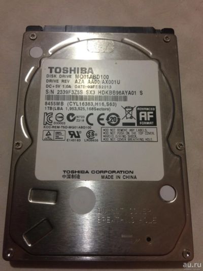 Лот: 8655449. Фото: 1. Жесткий диск HDD Toshiba MQ01ABD100. Жёсткие диски (HDD)