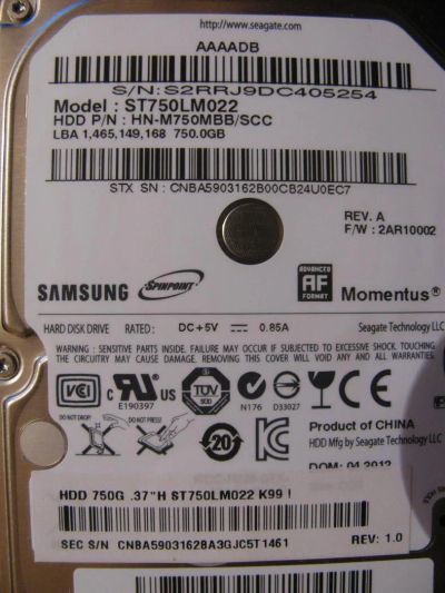 Лот: 3233071. Фото: 1. Жесткий диск(винчестер) Samsung... Другое (носители информации)