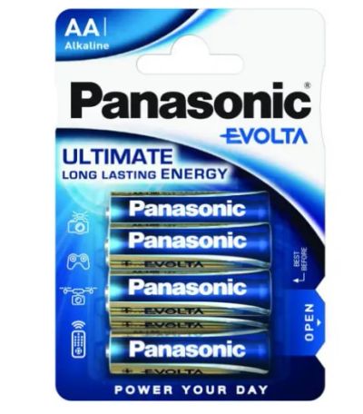 Лот: 20836712. Фото: 1. Батарейки Panasonic LR 6 Evolta... Батарейки, аккумуляторы, элементы питания