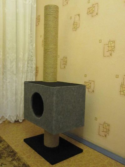 Лот: 4745221. Фото: 1. Когтеточка, домик с 1 рубля. Домики, переноски, клетки, когтеточки