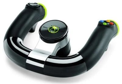 Лот: 5130404. Фото: 1. Xbox 360 руль беспроводной черный. Рули, джойстики