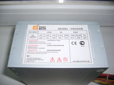 Лот: 5421448. Фото: 1. Блок питания Power Box 400W (рабочий... Корпуса, блоки питания