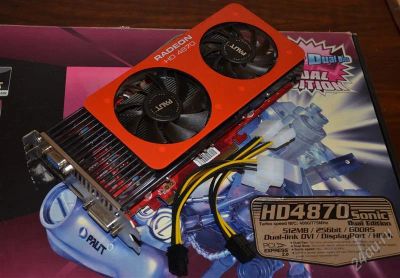 Лот: 2595834. Фото: 1. Palit Radeon HD 4870 Sonic Dual... Видеокарты