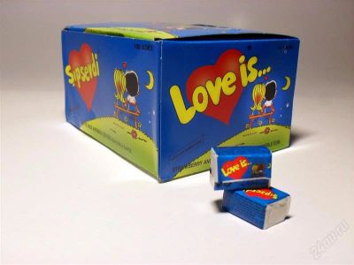 Лот: 1612653. Фото: 1. love is любимая жвачка!!!. Другое (продукты)