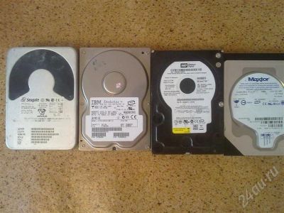 Лот: 360081. Фото: 1. 4 сломаных HDD. Жёсткие диски (HDD)