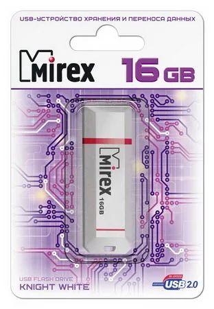 Лот: 9988246. Фото: 1. 16GB USB Flash, MIREX Knight White... USB-флеш карты