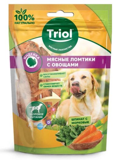 Лот: 16213189. Фото: 1. ТРИОЛ для собак Ломтики из индейки... Корма