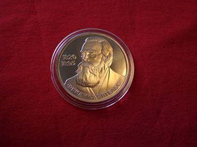 Лот: 16203337. Фото: 1. 1 рубль Энгельс пруф стародел... Россия и СССР 1917-1991 года