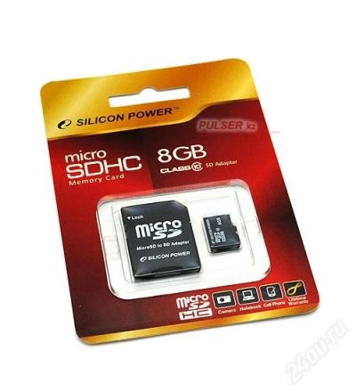 Лот: 1467490. Фото: 1. Карта памяти MicroSd/SDHC 8Gb... Карты памяти