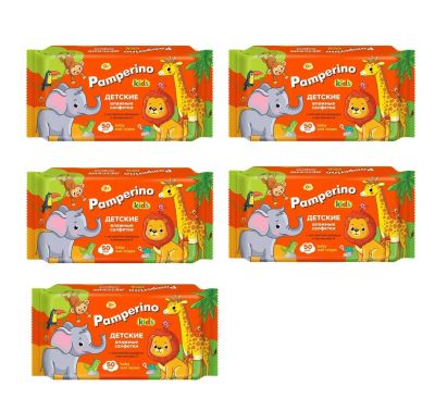 Лот: 25379070. Фото: 1. Салфетки влажные Pamperino №50... Средства личной гигиены 