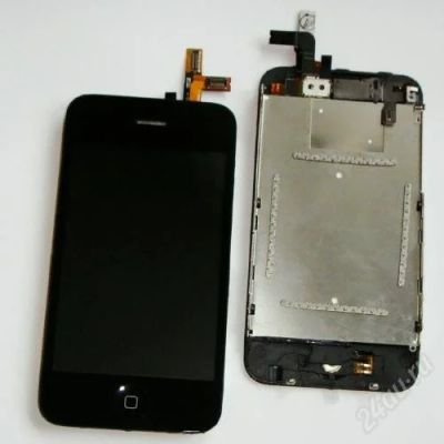 Лот: 1906582. Фото: 1. Дисплей iPhone 3Gs в сборе с тачскрином... Дисплеи, дисплейные модули, тачскрины