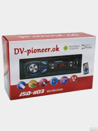 Лот: 17539427. Фото: 1. Магнитола DV.OK 1DIN Bluetooth. Автомагнитолы