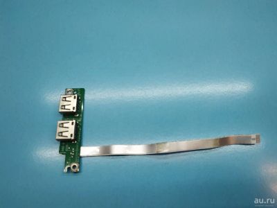 Лот: 18088273. Фото: 1. Б/У плата с разъемами USB на шлейфе... Печатные платы
