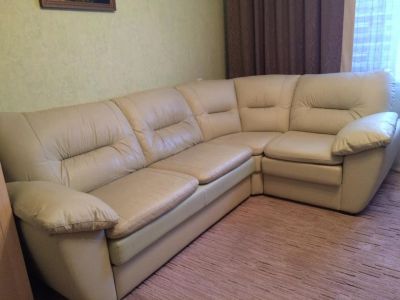 Лот: 12952282. Фото: 1. Диван для гостиной (кожаный, зеленого... Диваны