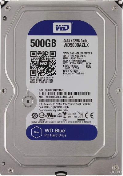 Лот: 18475298. Фото: 1. HDD 500 Gb SATA 6Gb / s Western... Жёсткие диски (HDD)