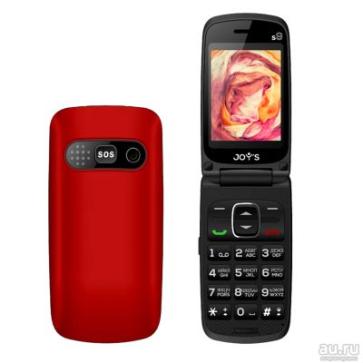 Лот: 12191860. Фото: 1. Мобильный телефон Joys S9 виноградно-красный. Кнопочные мобильные телефоны