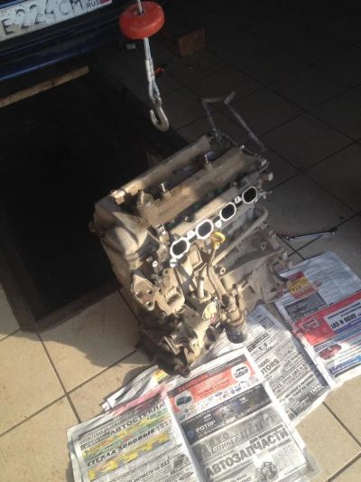 Лот: 10094745. Фото: 1. Двигатель Toyota Fielder 2001. Двигатель и элементы двигателя