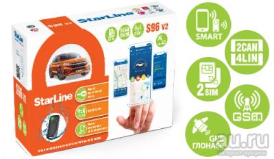 Лот: 17251319. Фото: 1. Сигнализация Starline S96 v2 BT... Автомобильные сигнализации