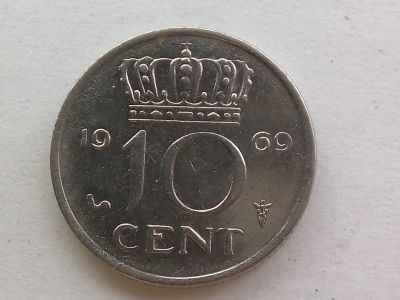 Лот: 20127942. Фото: 1. Монета Нидерландов 10 центов... Европа
