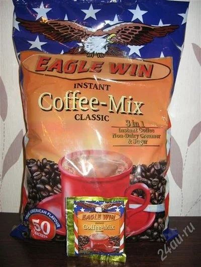 Лот: 2306870. Фото: 1. Кофе 3в1 EAGLE WIN (кофе+сливки... Чай, кофе, какао