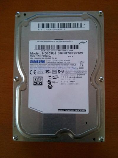 Лот: 2985762. Фото: 1. Жесткий диск HDD Samsung HD103UJ... Жёсткие диски (HDD)