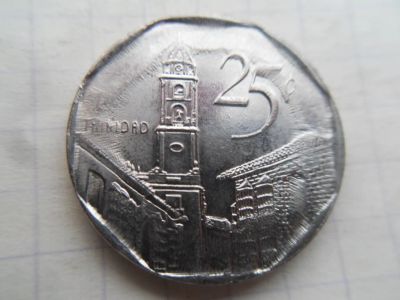 Лот: 23225047. Фото: 1. Куба 25 сентаво 2000. Америка