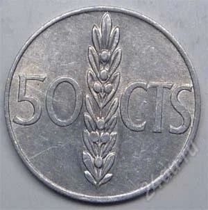 Лот: 1438327. Фото: 1. Испания. 50 сентимос 1966г. (2... Европа