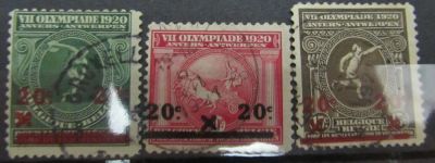 Лот: 11395462. Фото: 1. Бельгия 1920 Летние Олимпийские... Марки