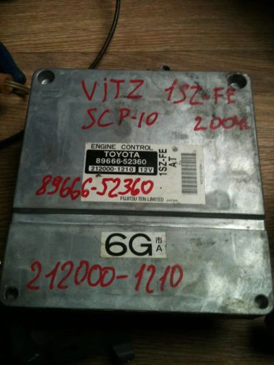 Лот: 4507803. Фото: 1. toyota vitz scp10 компьютер управления... Электрооборудование