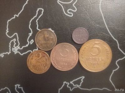 Лот: 18132120. Фото: 1. Набор монет 1-2-3-5 коп 1924-1925г. Россия и СССР 1917-1991 года