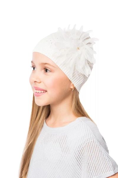 Лот: 9132987. Фото: 1. Шапка вязаная с цветком Choupette. Головные уборы