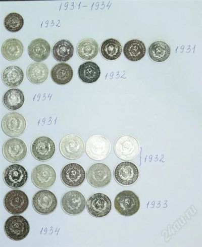 Лот: 964606. Фото: 1. Набор монет СССР 1931-1934. Россия и СССР 1917-1991 года