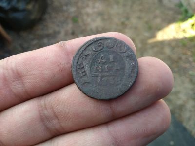 Лот: 11705028. Фото: 1. Деньга 1738г. Россия до 1917 года