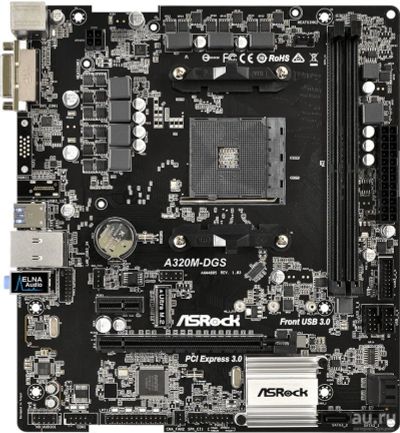 Лот: 13290333. Фото: 1. Материнская плата amd am4 a320... Материнские платы
