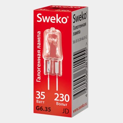 Лот: 14566408. Фото: 1. Лампа галогенная Sweko SHL-JCD-20Вт-230В-G4-CL. Лампочки