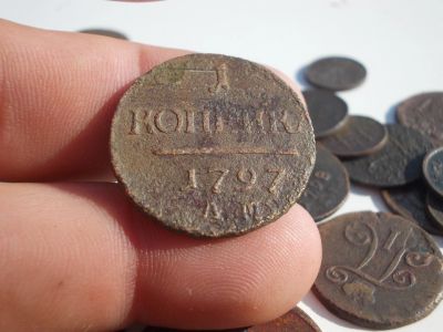 Лот: 12050012. Фото: 1. Очень редкая копейка-1797 года... Россия до 1917 года