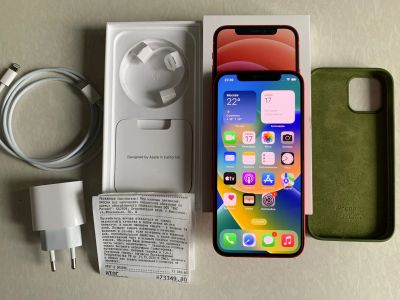 Лот: 19358524. Фото: 1. Iphone 12 128gb red ростест. Смартфоны