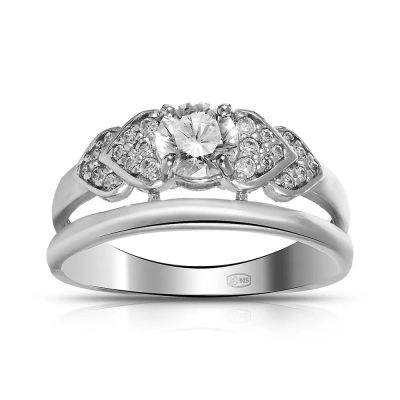 Лот: 23795620. Фото: 1. Кольцо TALANT из серебра с фианитами. Кольца, перстни
