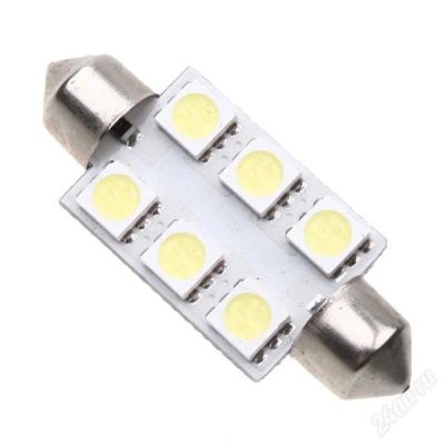 Лот: 2237045. Фото: 1. Лампа диодная 6 LED SMD 5050 36мм. Оптика и освещение