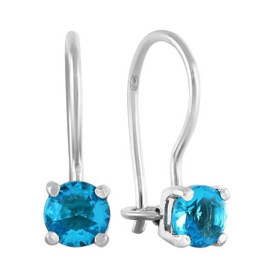 Лот: 23841113. Фото: 1. Серьги детские из серебра с фианитами. Серьги, каффы
