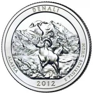 Лот: 21452590. Фото: 1. 25 центов 2012 г Аляска. Америка