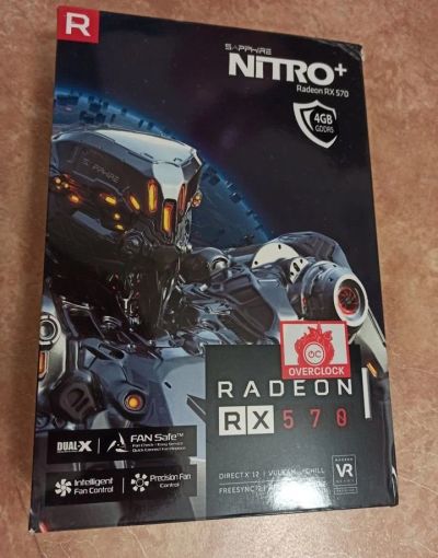 Лот: 17054993. Фото: 1. Sapphire RX 570 RX570 Nitro+ 4Gb... Видеокарты