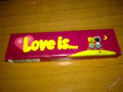 Лот: 1371920. Фото: 1. 5 жвачек Love is вишня-лимон в... Другое (кондитерские изделия, конфеты)