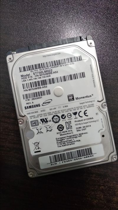 Лот: 13152953. Фото: 1. Samsung ST750LM022 750Gb Для ноутбука... Жёсткие диски (HDD)