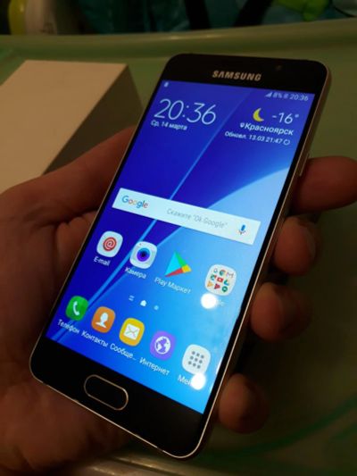 Лот: 11187234. Фото: 1. Samsung A3 2016 Gold. Смартфоны