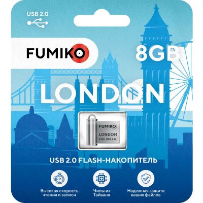 Лот: 25274715. Фото: 1. Флешка Fumiko London 8Gb USB 2... USB-флеш карты