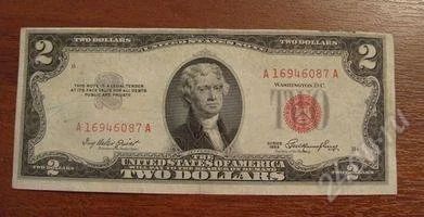 Лот: 2005835. Фото: 1. 2 доллара 1953 год. Редкая! Состояние... Америка
